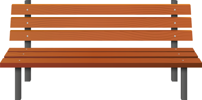 Park wooden bench